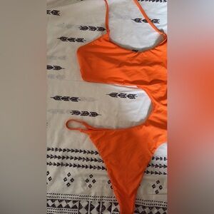 Orange Women's One Piece Swimsuit